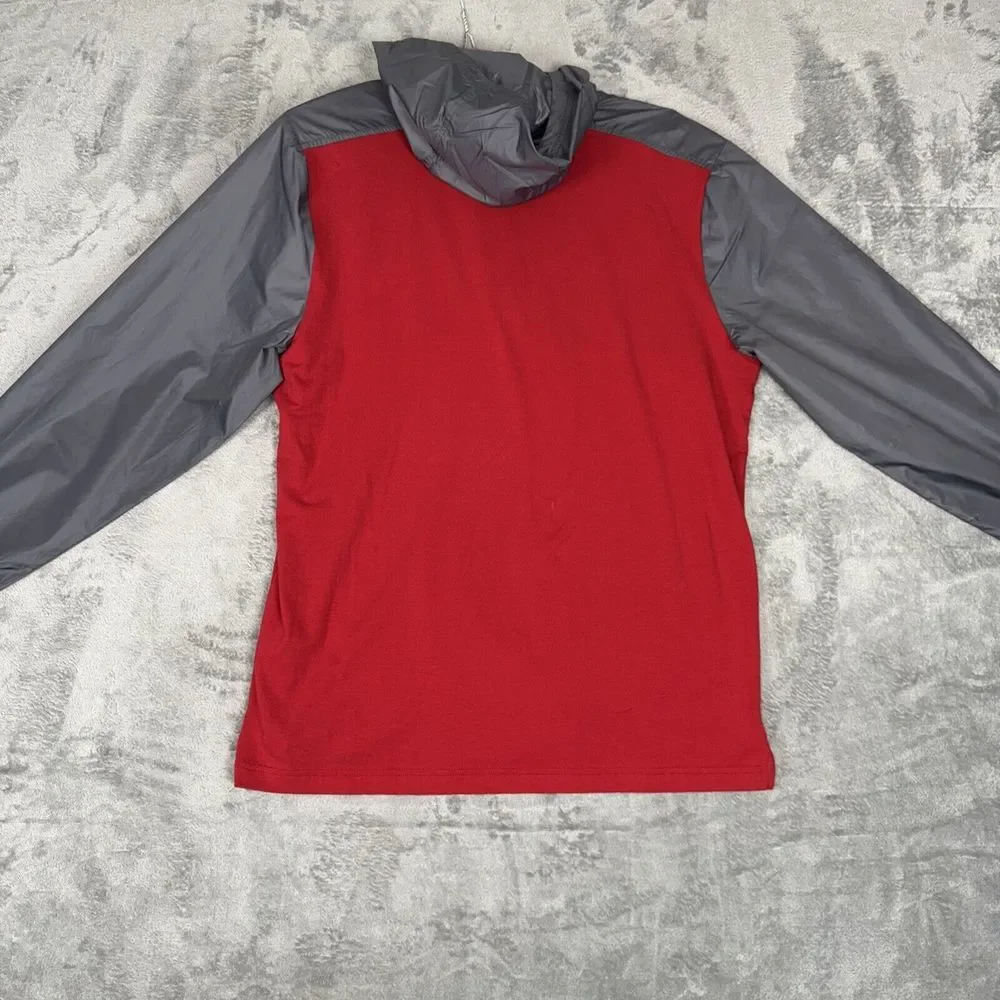Under Armour Light Windbreaker, 1/4 Zip, Long Sleeve, Althetic Mens‎ Large, Red